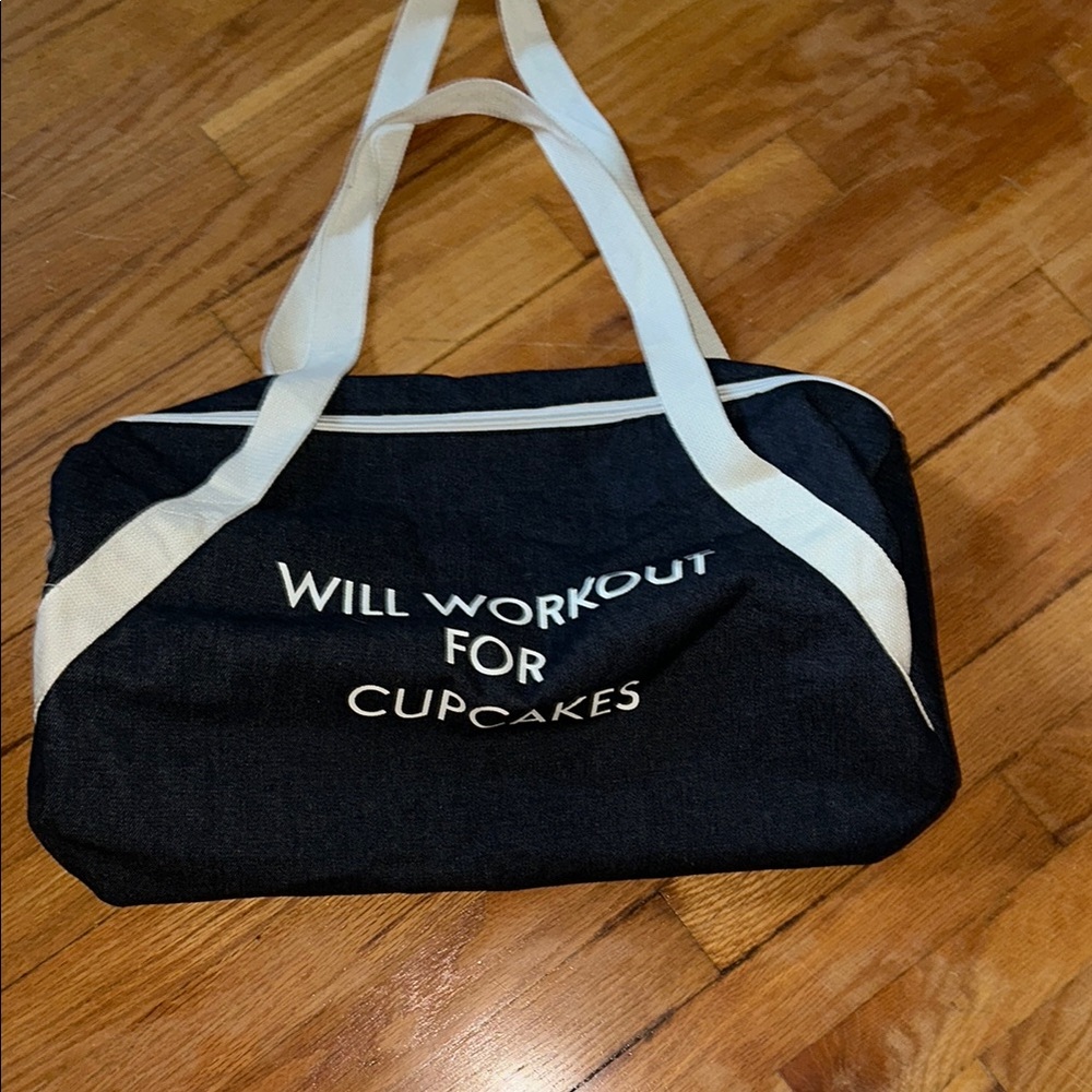 Blue and White Bag